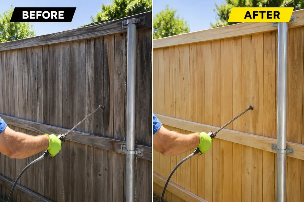 Recent Fence Cleaning project in lexington Recent Fence Cleaning project in lexington