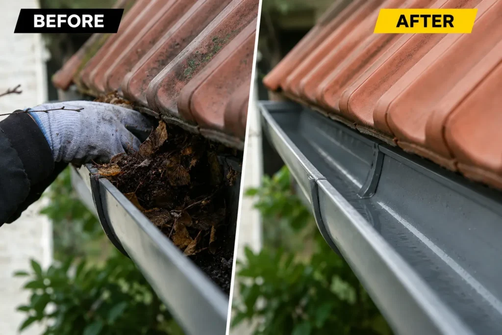 Roof Cleaning before & After Project